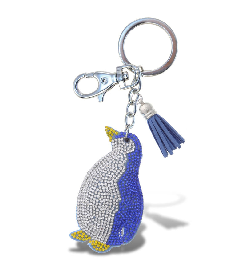 Little Blue Penguin Sparkling Key Chain / Charm (3 1/2" Tall)