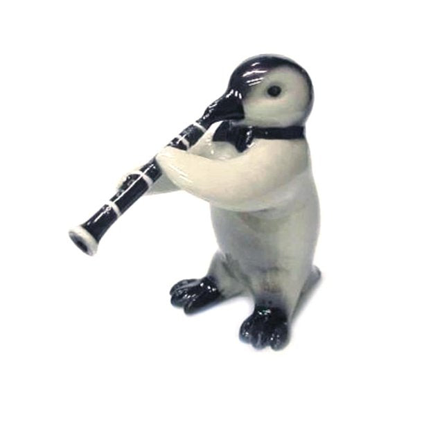 Clarinet Playing Penguin (2 1/2" Tall)