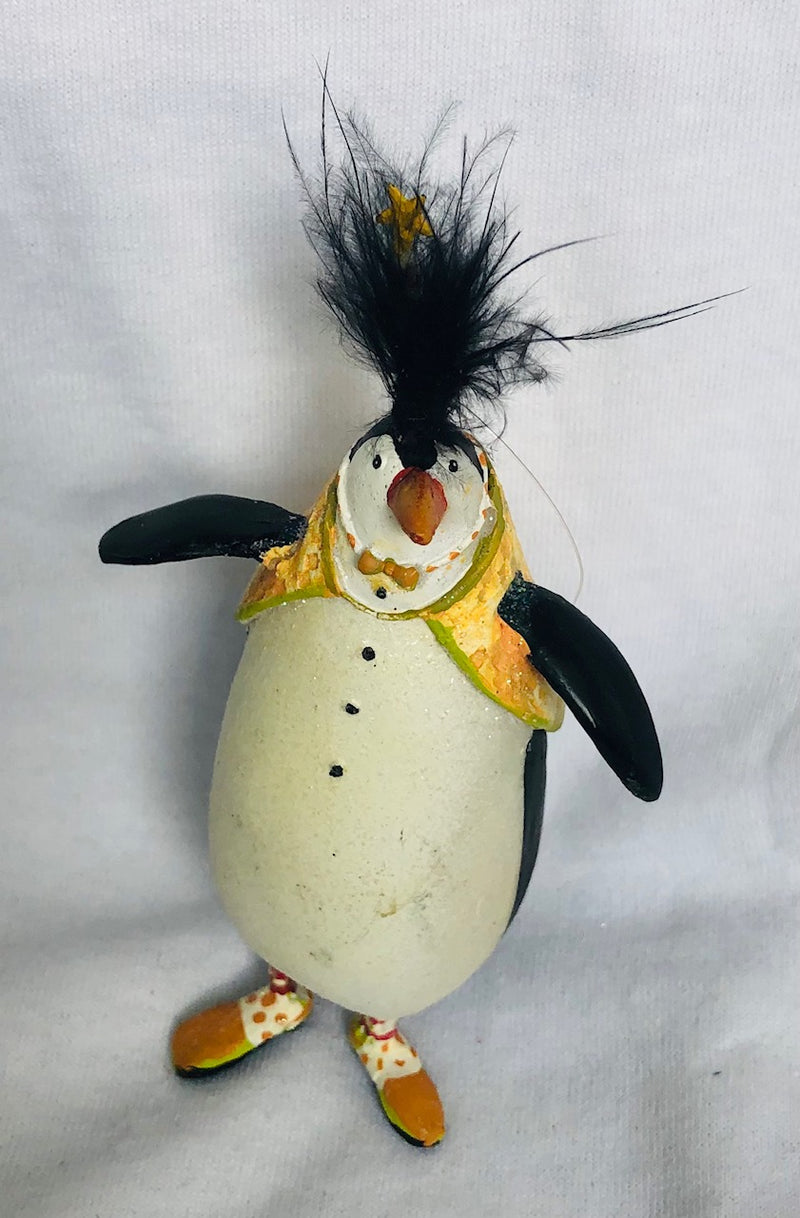 Punk Penguin Resin Ornament (3 1/2" TYall)
