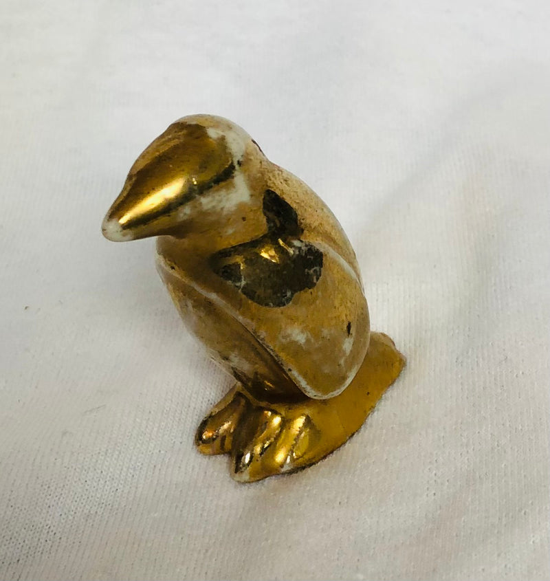 Gold Painted Ceramic Figurine (2" Tall)