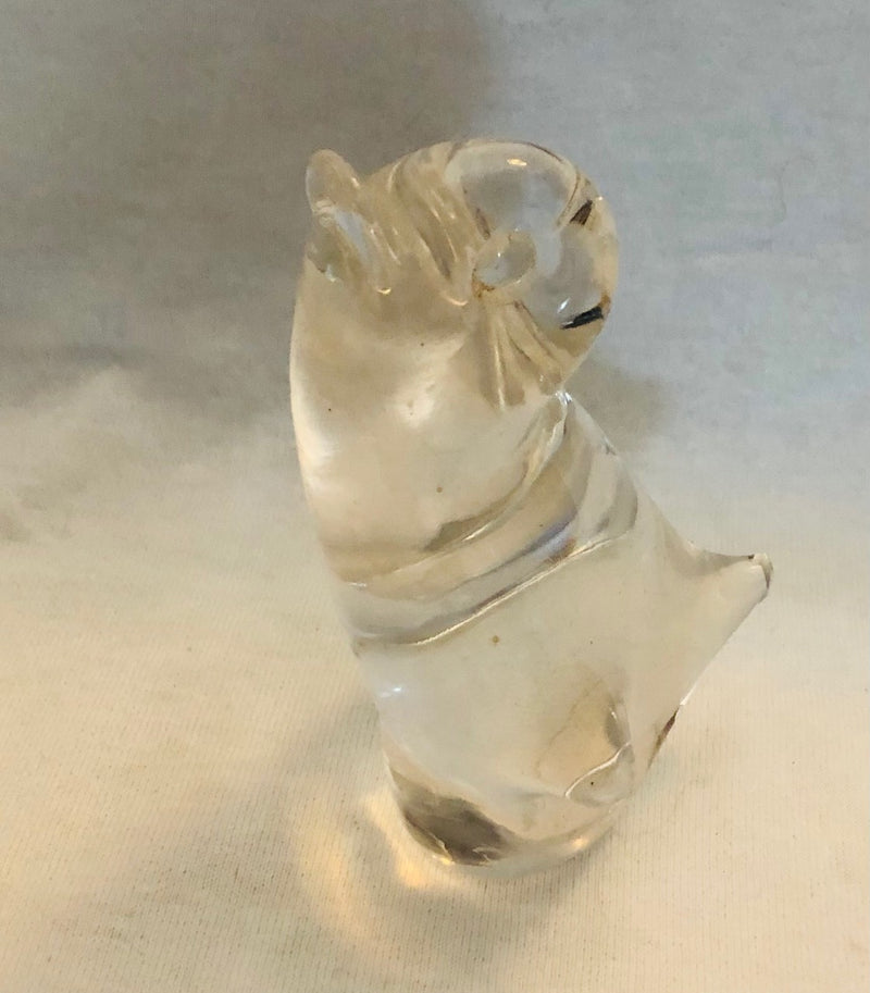 Tail Feather Glass Penguin Figurine (3" Tall)