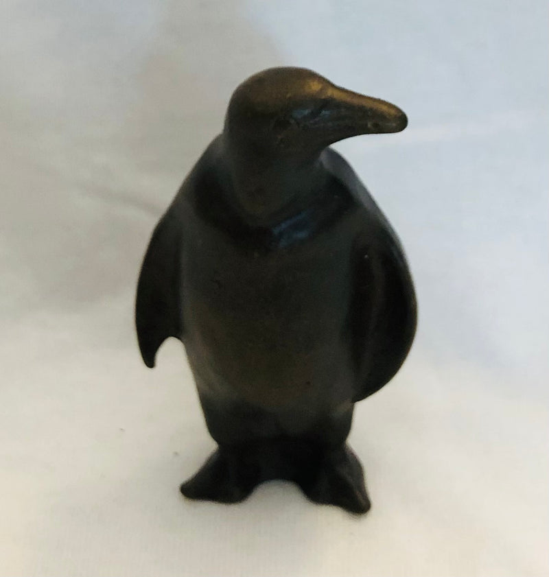 Solid Metal Penguin Sculpture (3" Tall)