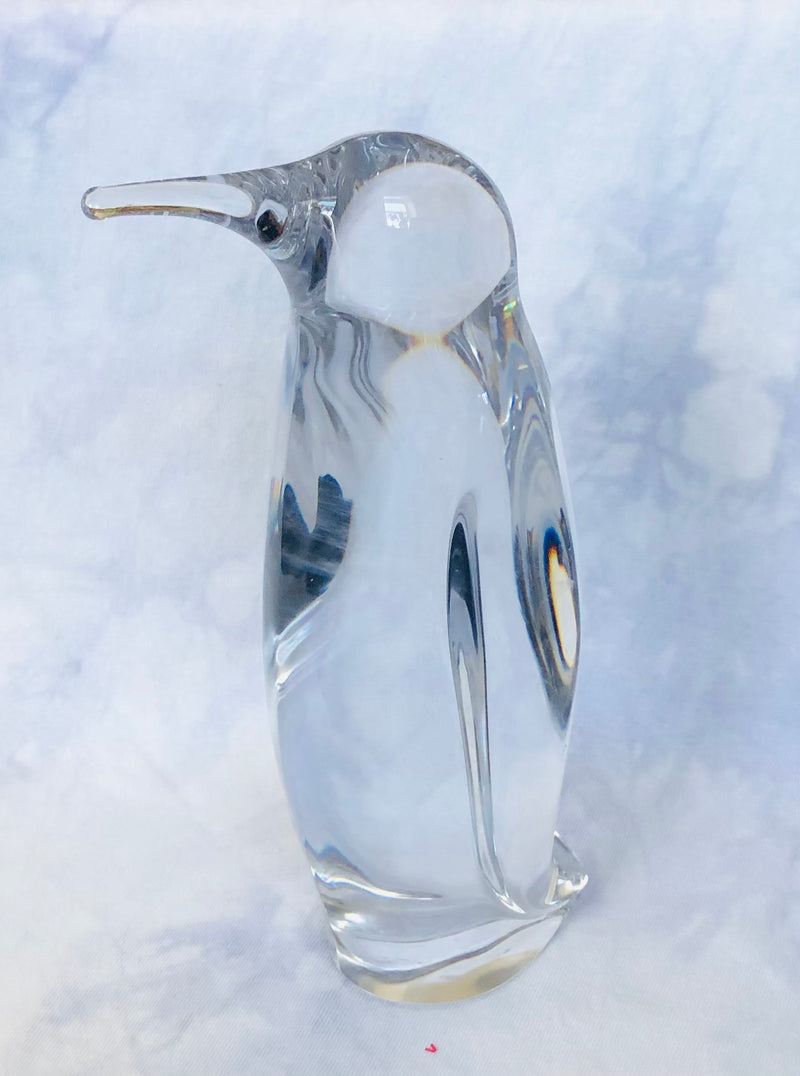 Solid Glass Penguin Statue (10" Tall)