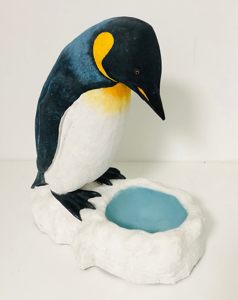 Penguin Statue with Bowl (16" Tall)