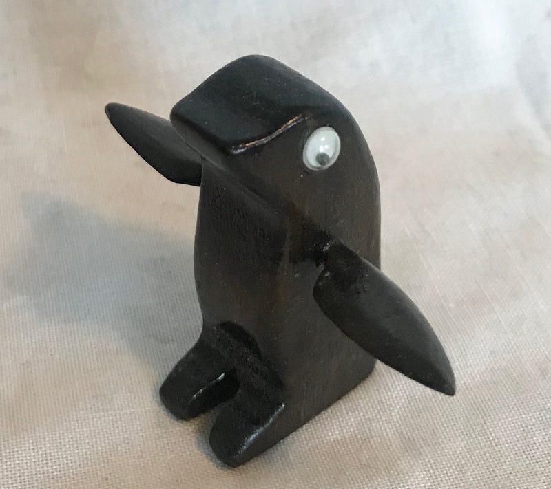 Wings Out Wooden Penguin (1 1/2" Tall)