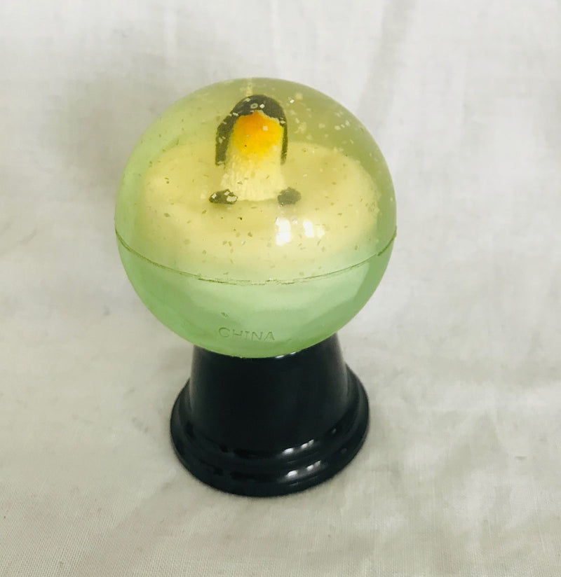 Rubber Penguin In Ball On Base (3" Tall)