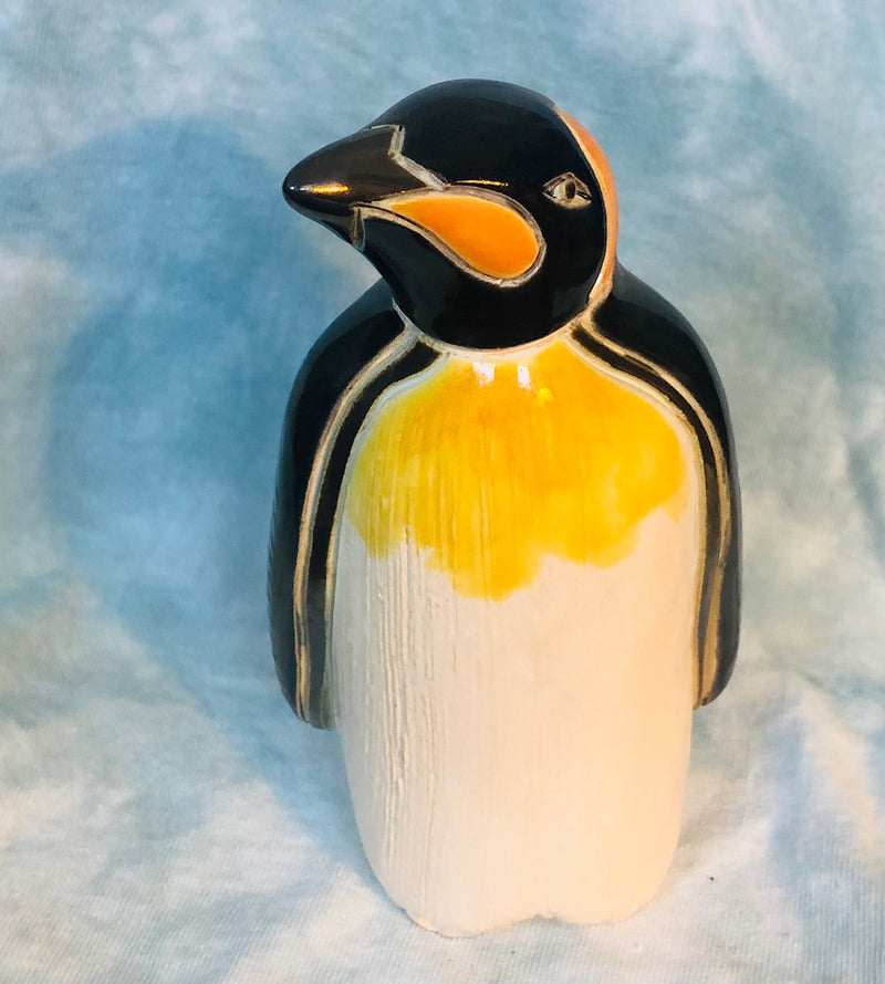 Solid Resin South American Penguin Sculpture - Peru - 5" Tall