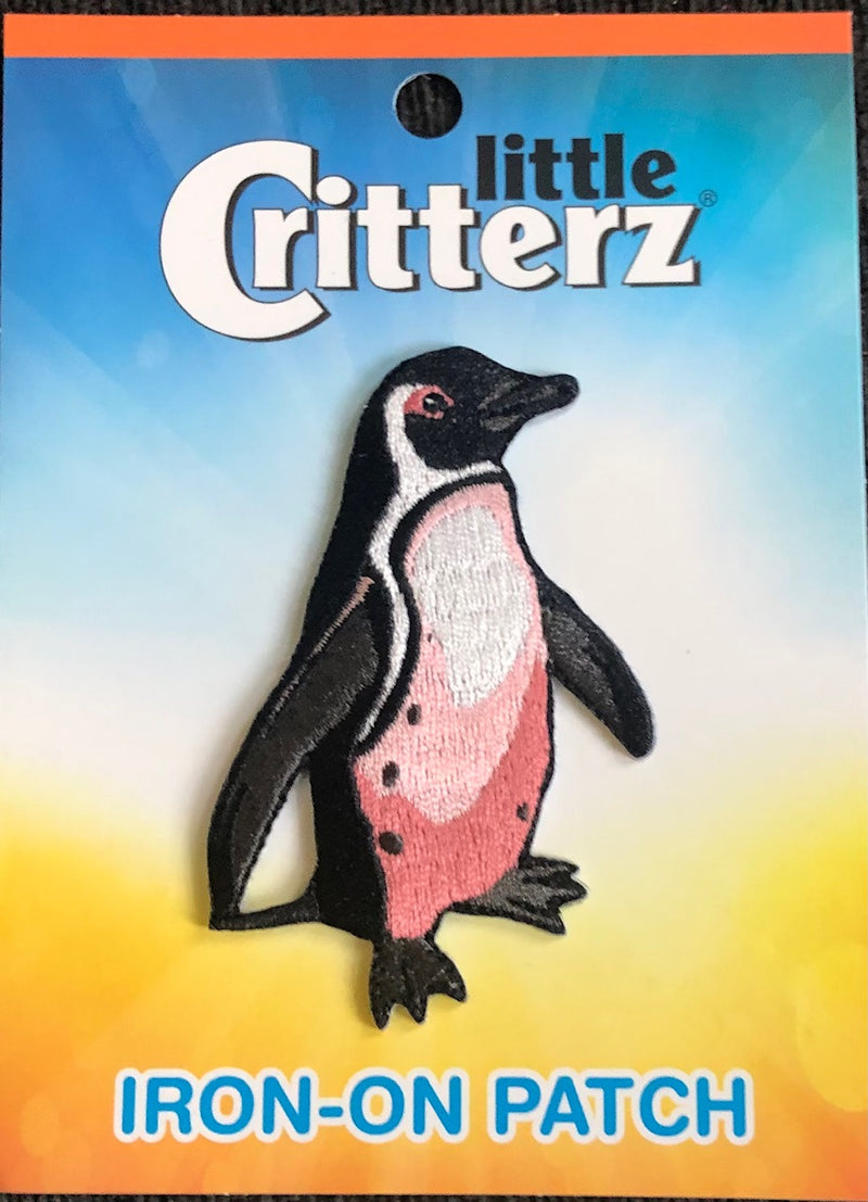 African Penguin Iron On Patch (2" Tall)