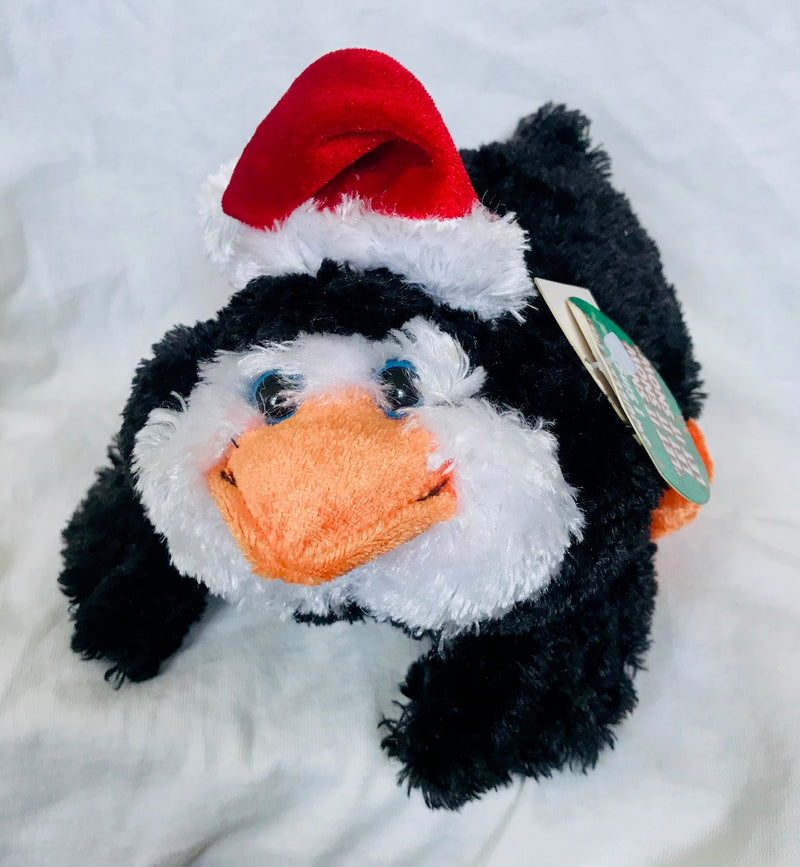 Santa Singing Penguin Plush (4" Long)