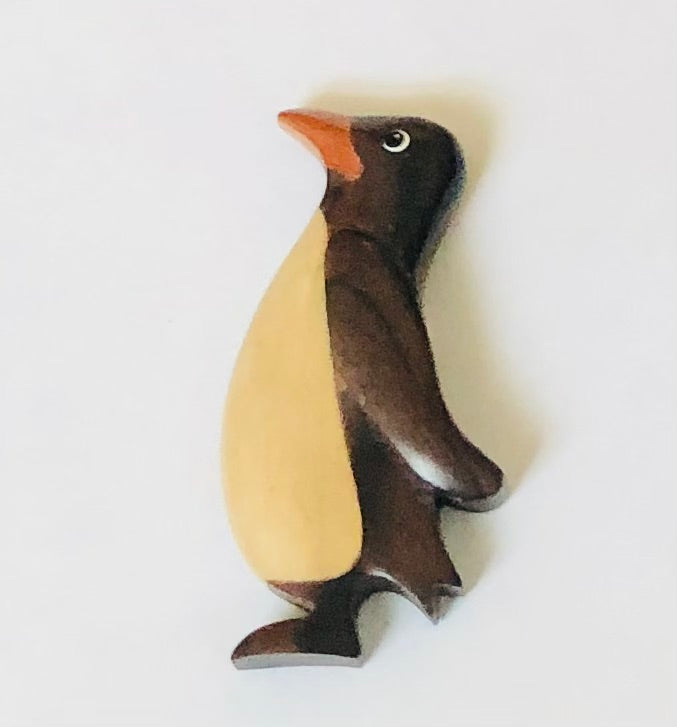 Wooden Penguin Profile Magnet (3" Tall)