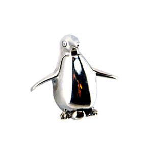 Silver Penguin Brooch, Pin