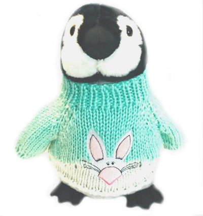 Penguin Plush, Easter Bunny Stuffed Animal, Gift, Toy, Blue