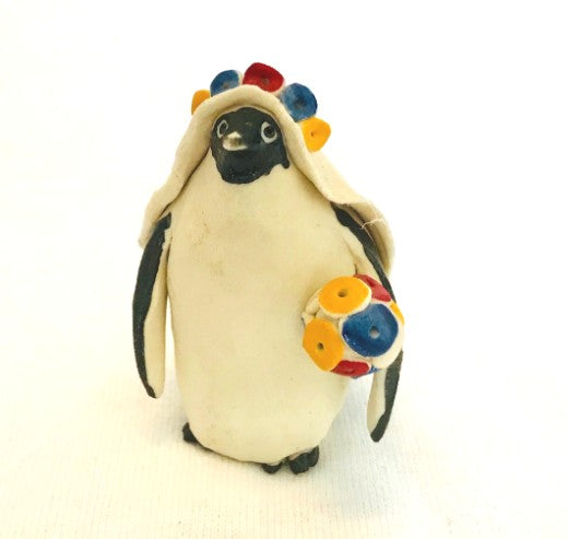 Resin Bride Penguin Figurine (2" Tall)