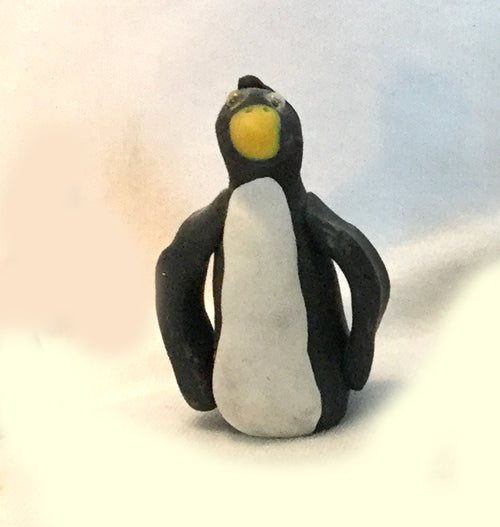 Clay Penguin Figurine (2" Tall)