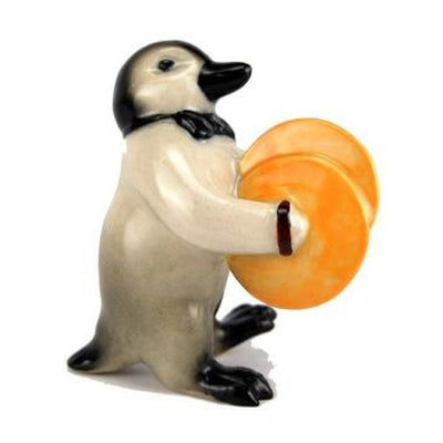 Penguin Musician Figurine, Cymbal 