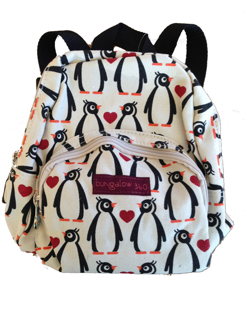 Kids Canvas Penguin Backpack