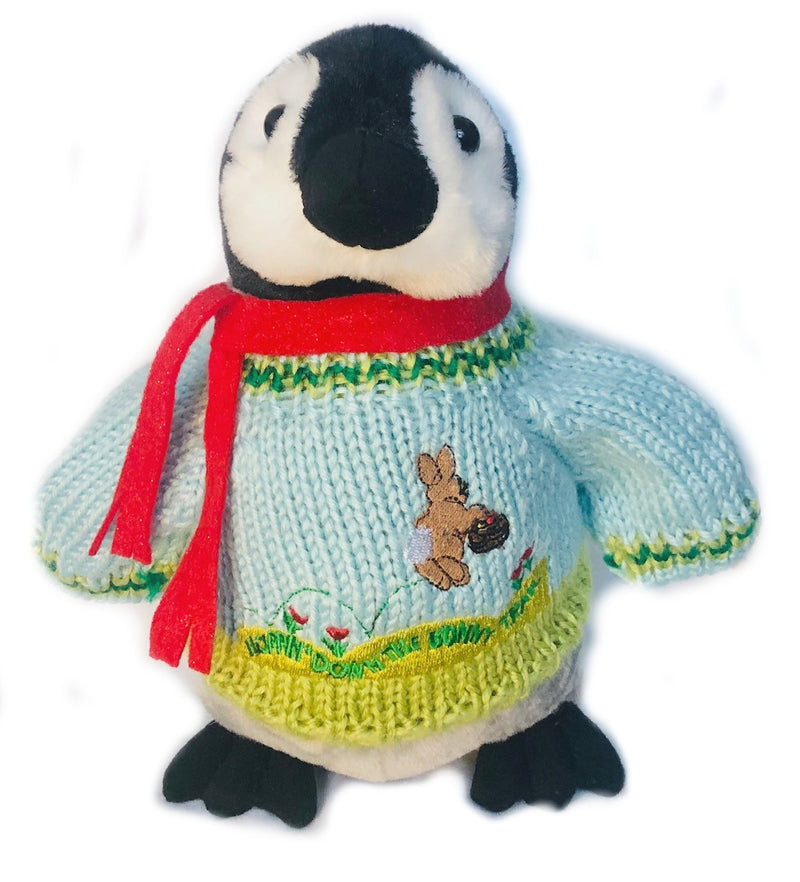 Easter Bunny Hippity Hoppity Penguin Plush (10" Tall)