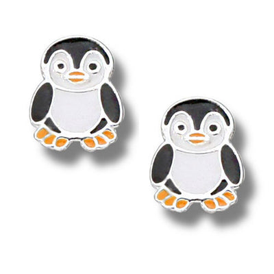 Penguin Earrings, Earring, On Post