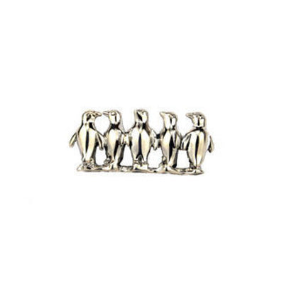 penguin silver brooch jewelry