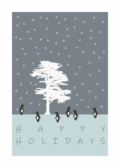 Penguin Christmas Holiday Card