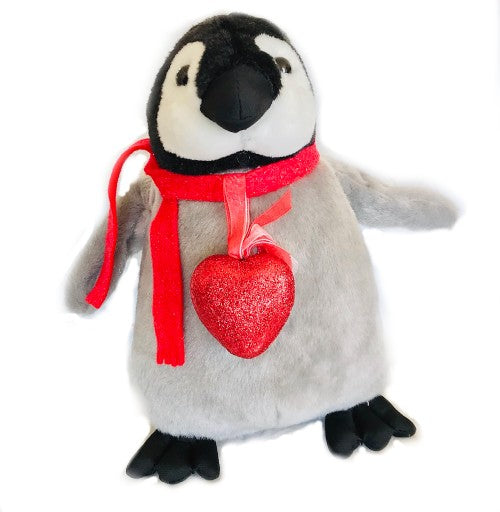 Heart Penguin Romantic Plush (10" Tall)