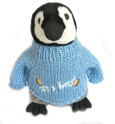 Penguin Plush Stuffed Animal It's A Boy Baby Shower Gift