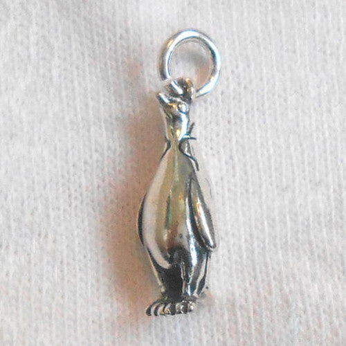 Silver Penguin Pendant Gift Jewelry
