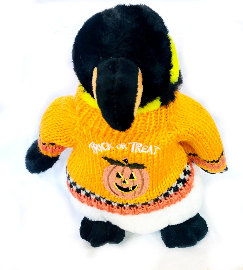 Halloween Trick or Treat  King Penguin Plush (10" Tall)