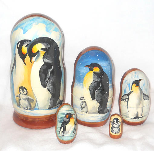 Penguin Nesting Dolls, Russian, Gift