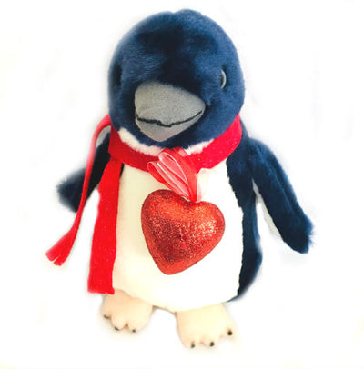 Little Blue Penguin Plush Romantic Stuffed Animal Valentine's Day Gift Toy
