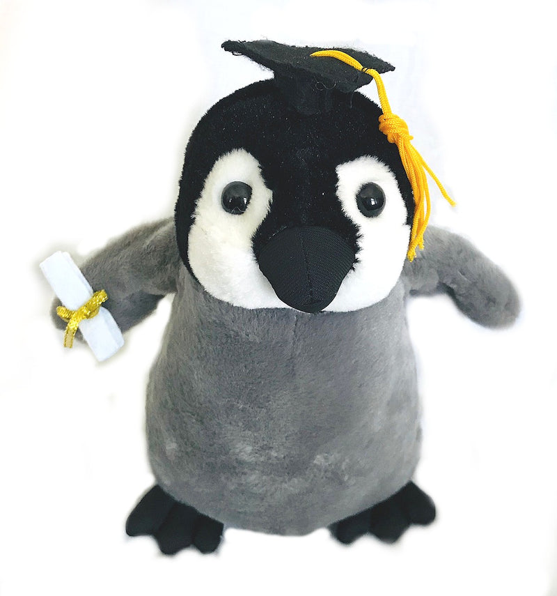 Mr. Peapody Penguin Plush Graduation Graduate (9" Tall)
