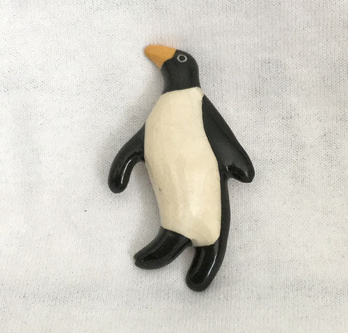 Hand Crafted Penguin Brooch (2 1/2" Tall)