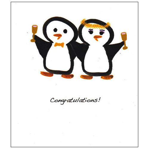Penguin Couple Wedding Card
