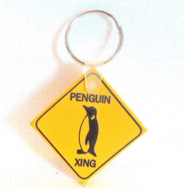 Penguin Crossing Xing Key Chain Keychain