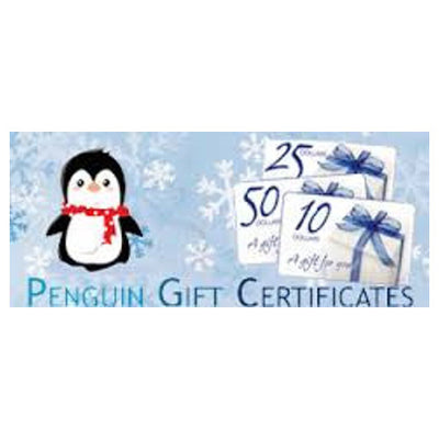 Penguin Gift Shop Gift Card Certificate