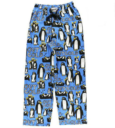 Penguin Pajama Bottoms, PJ's, Lounge Pants, Out Cold, Apparel