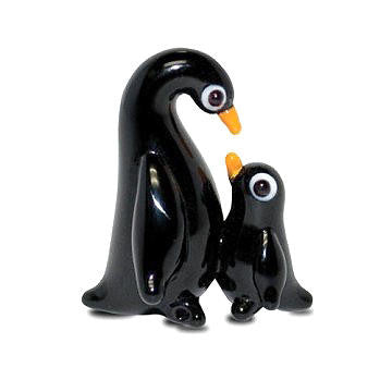 Miniature Penguin Figurine Baby Glass Gift