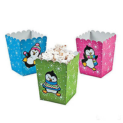 Penguin Popcorn Box Gift Party