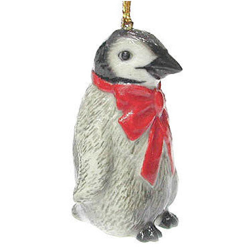 Porcelain Penguin Christmas Ornament