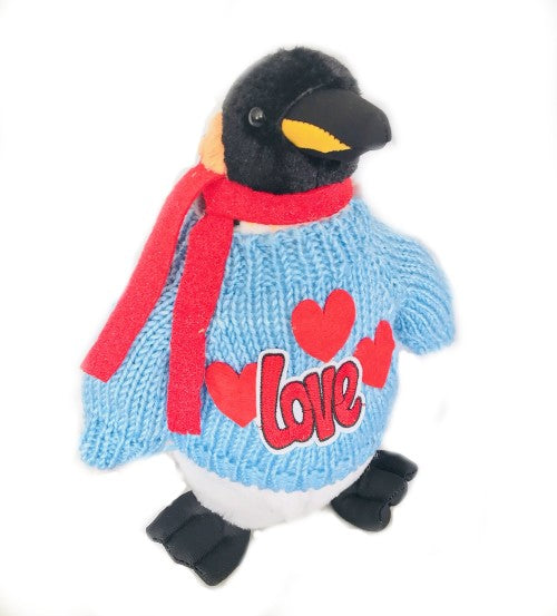 King Penguin Love Valentine Plush (10" Tall)