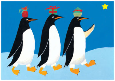 Three Wise Penguins Christmas Card Penguin Holiday