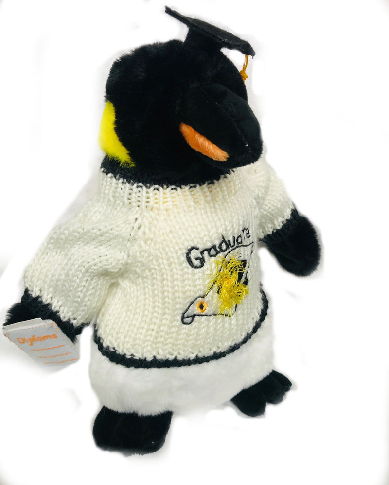 Penguin Graduate Plush with Diploma and Cap (10" Tall)