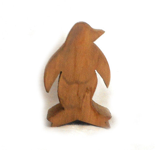 Wood Cut Penguin Figure (3" Tall)